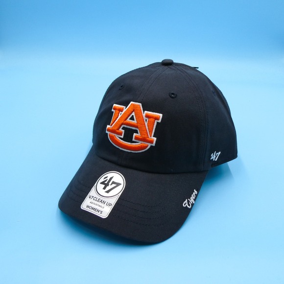 '47 Brand Accessories - '47 Brand Cap Womens One Size Clean Up Auburn Tigers Navy Blue Cotton Adjustable